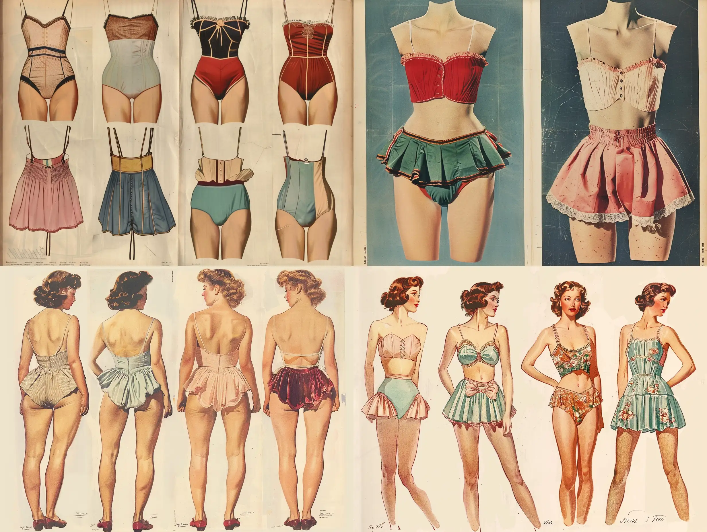 Journal de mode. Lingerie féminine 1953. 