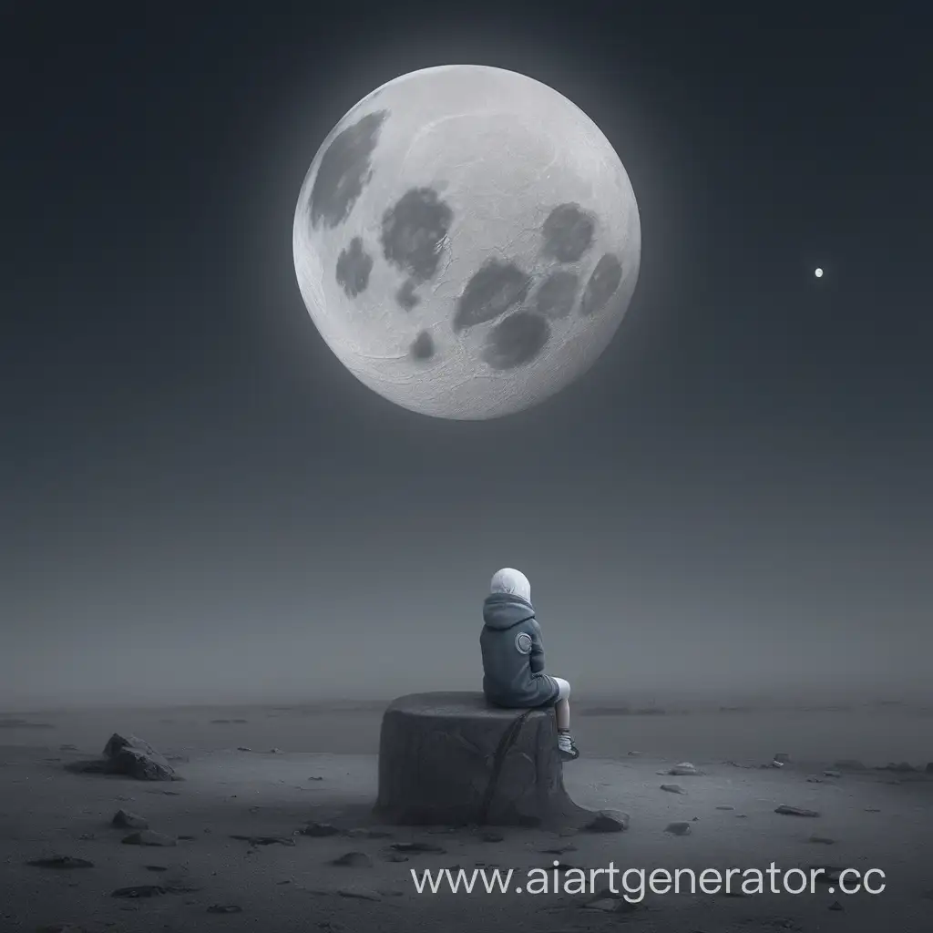 Lonely-Astronaut-Gazing-at-the-Sad-Moon