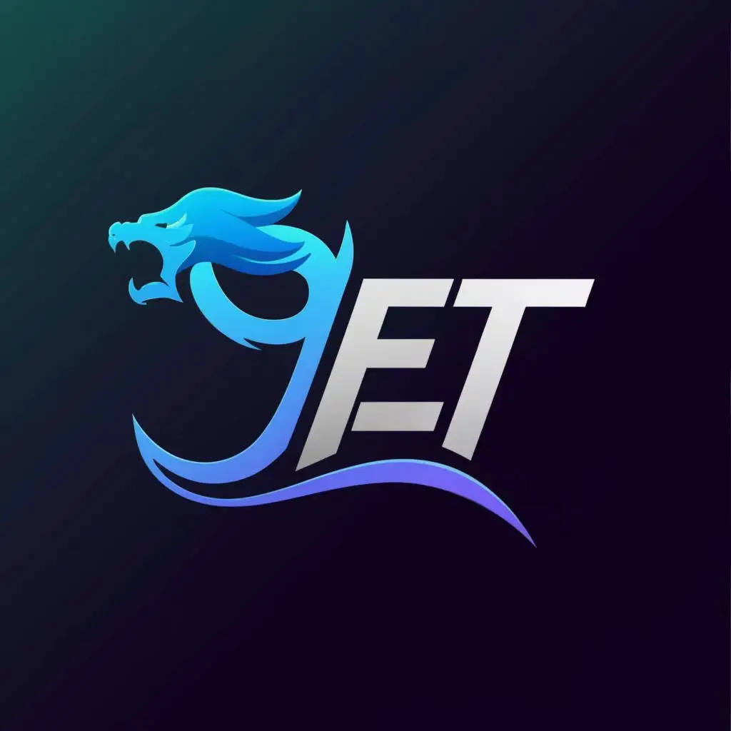 a logo design,with the text "JET", main symbol:dragon,Moderate,clear background