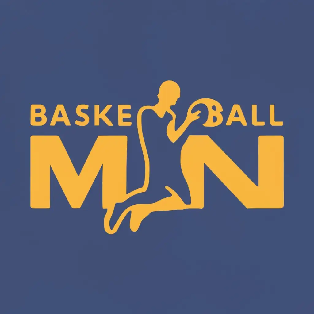 logo, Basketball man, with the text "Basketball man", typography