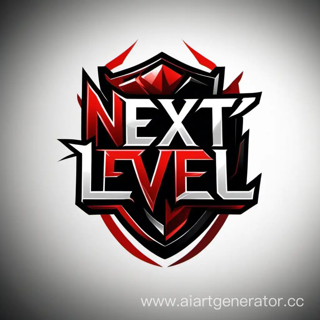 Draw a logo for an esports team to participate in professional tournaments. The name of the "Next LeveL" team Red and Black