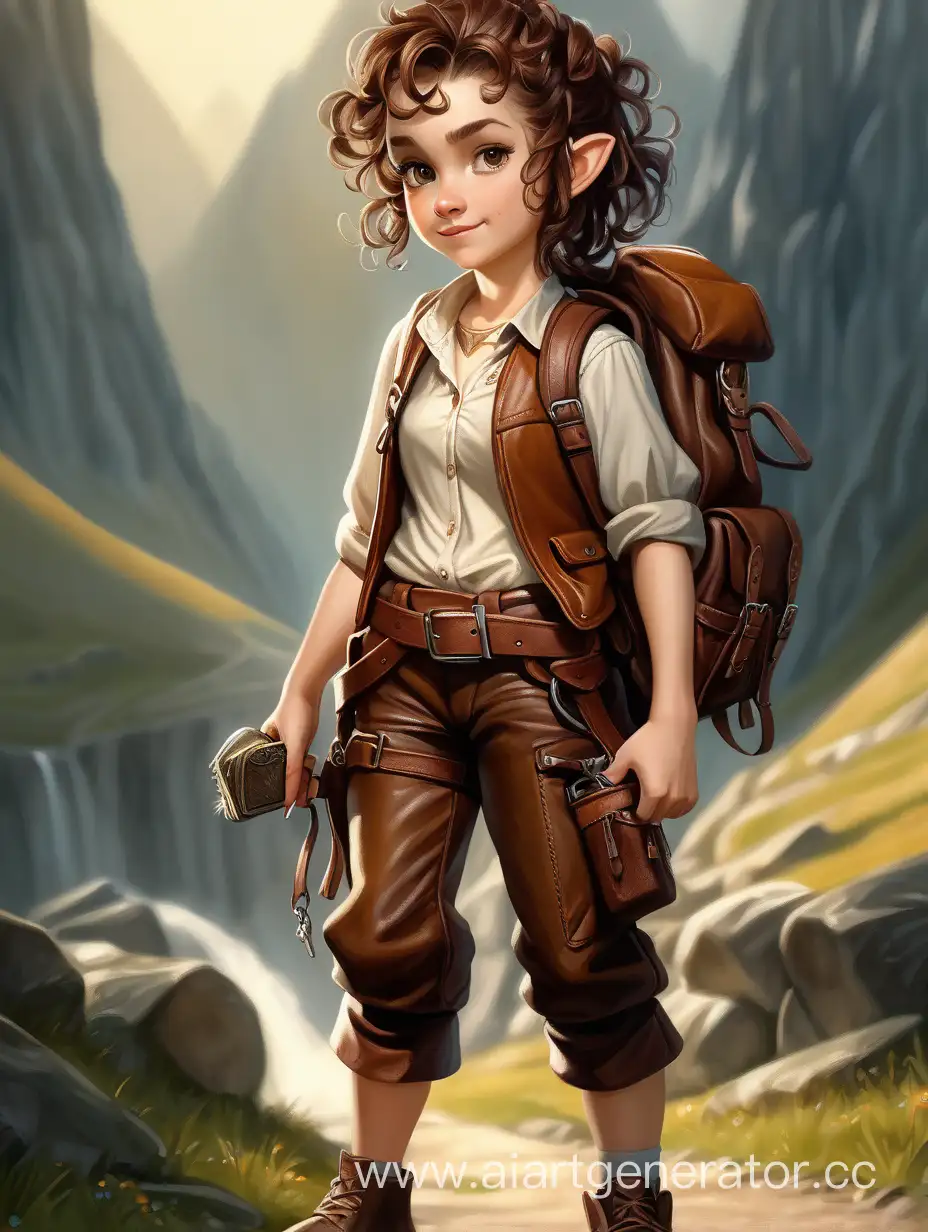 Mischievous-Hobbit-Girl-with-Dagger-and-Hiking-Backpack