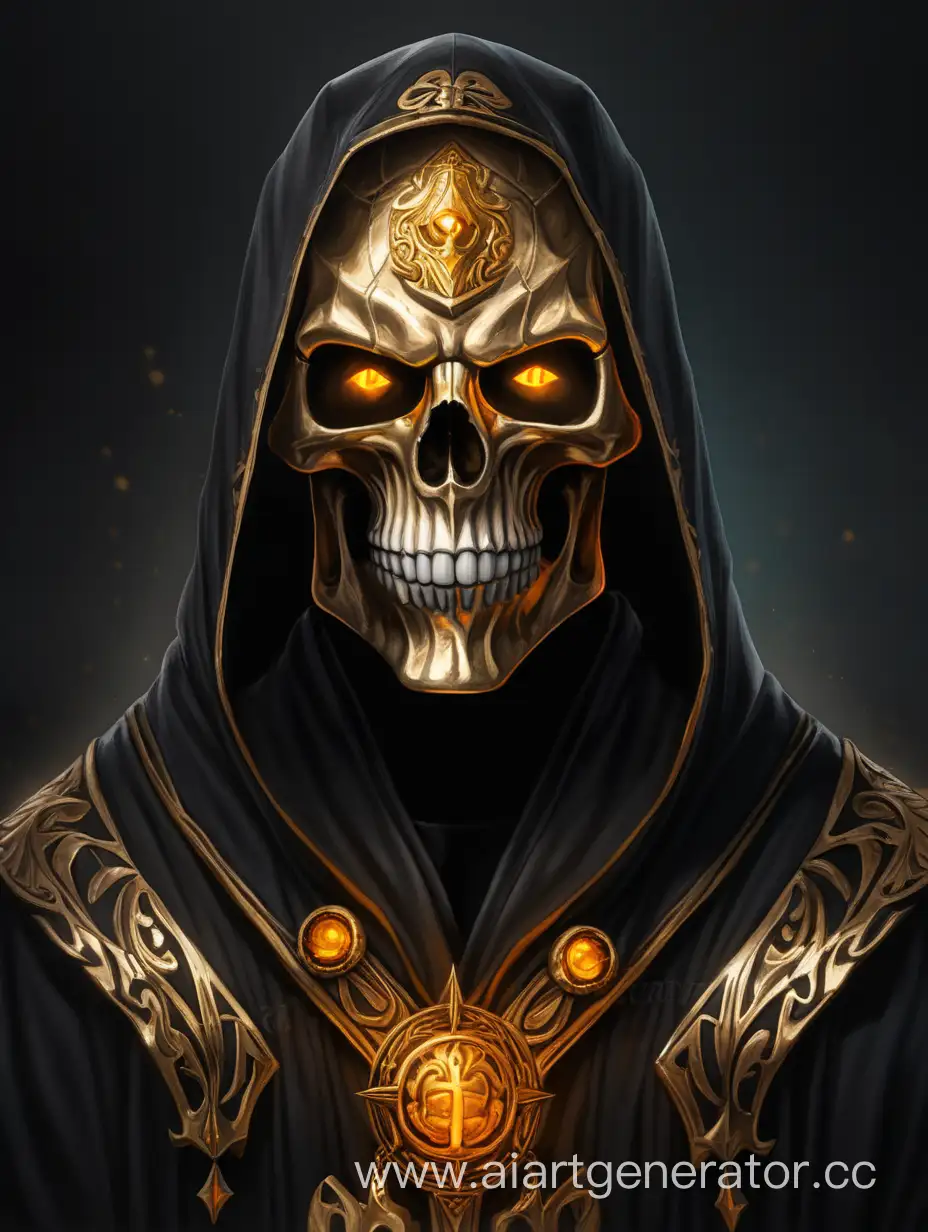Mystical-BlackRobe-Mage-with-Golden-Skull-Mask-and-Glowing-Orange-Eyes