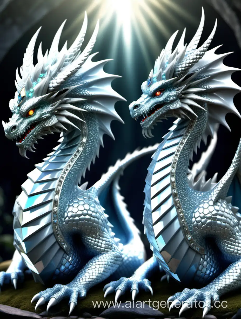 Two crowned diamond Dragons