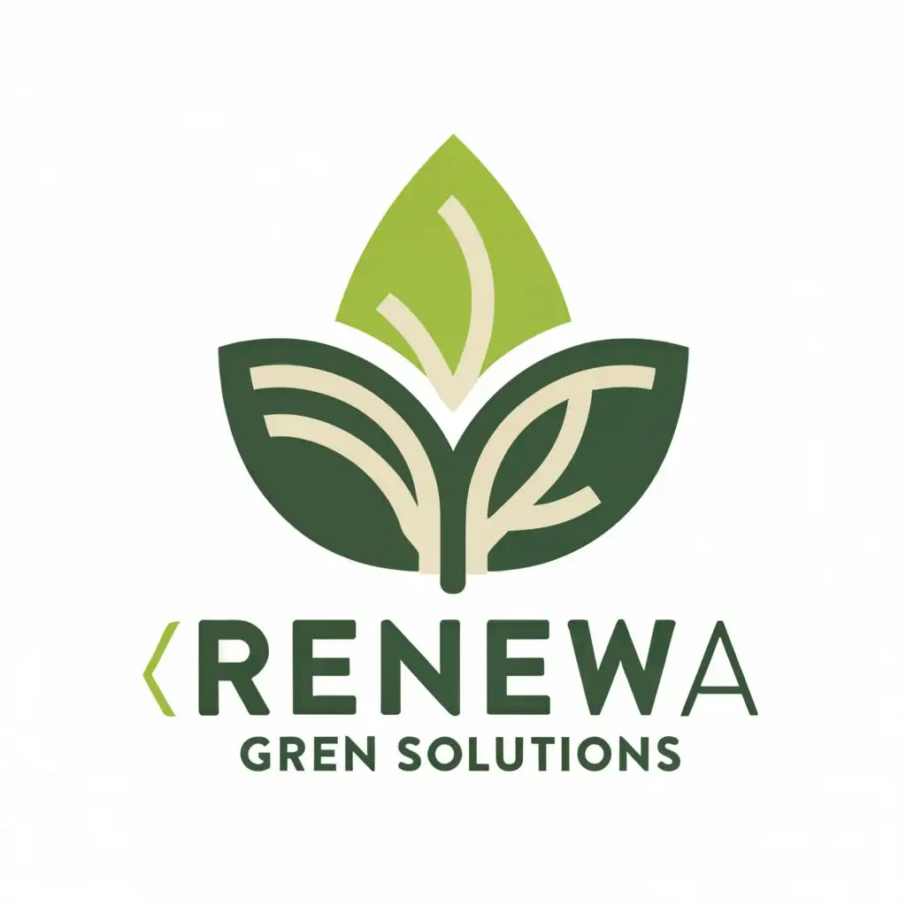 a logo design,with the text "Renewa Green Solutions", main symbol:Renew,Moderate,clear background