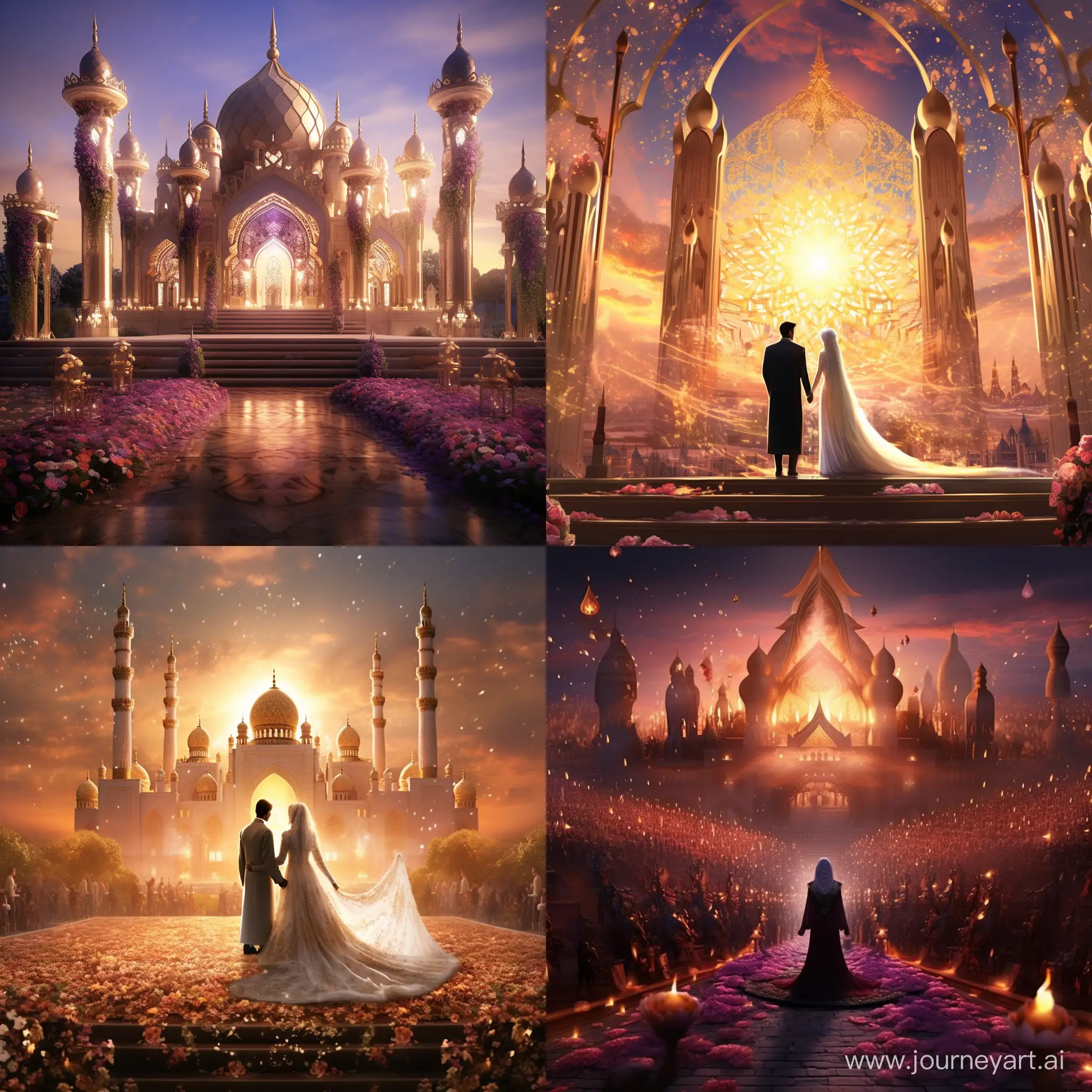 Muslim wedding - magical world background -