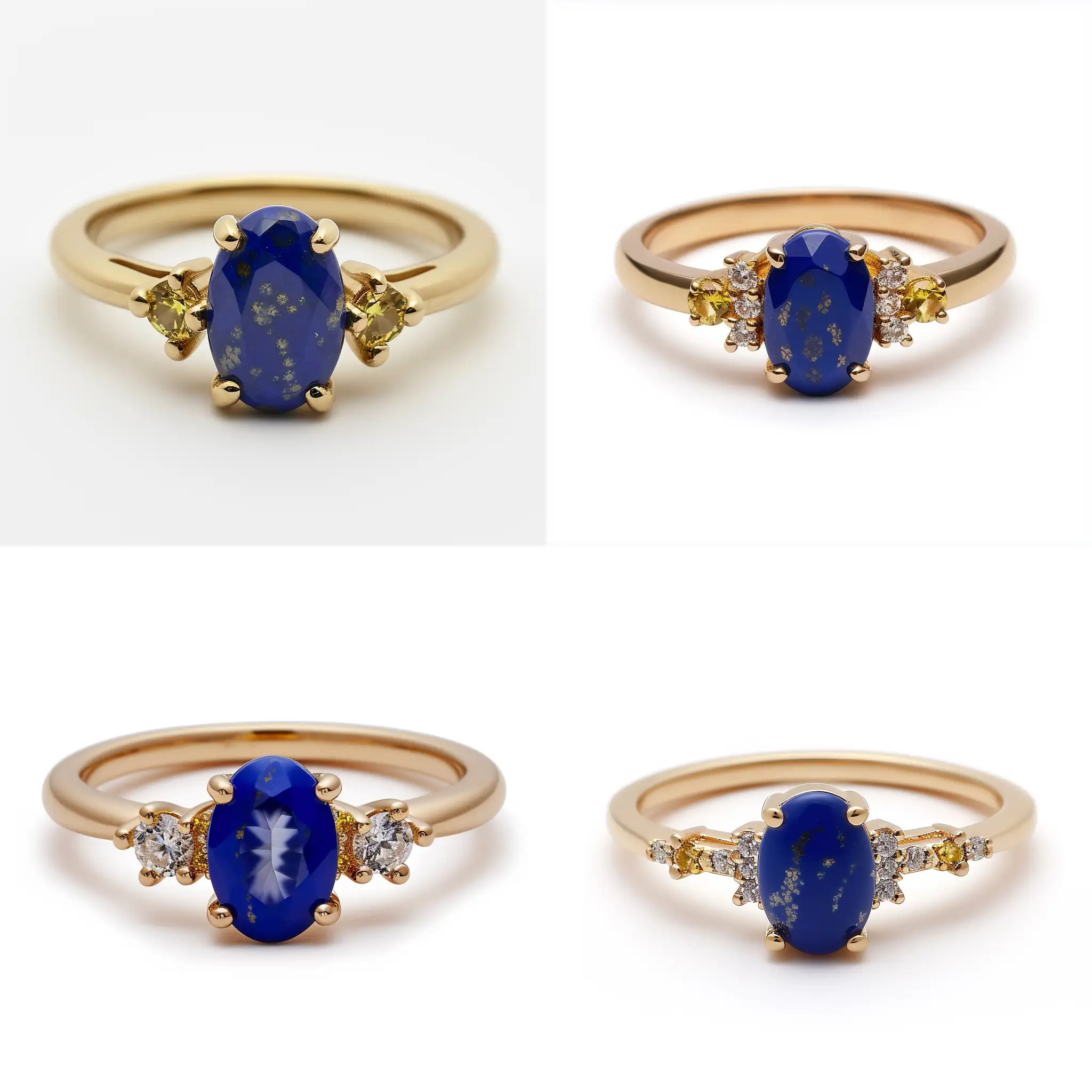 Exquisite-OvalCut-Lapis-Lazuli-Gold-Ring-with-Yellow-Diamonds