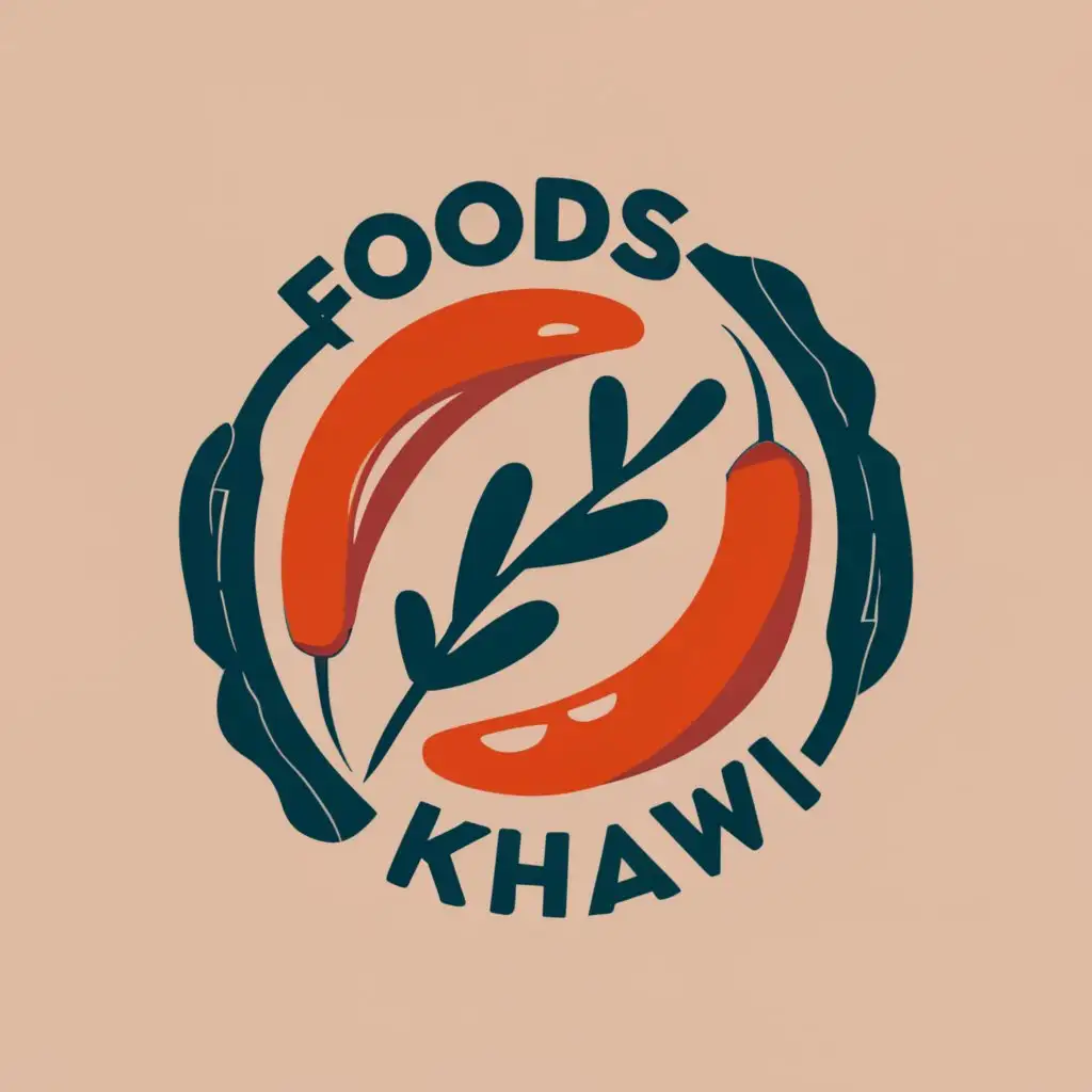logo, Food, with the text "KHAWI FOOD PRODUCTS", typography, be used in Restaurant industry