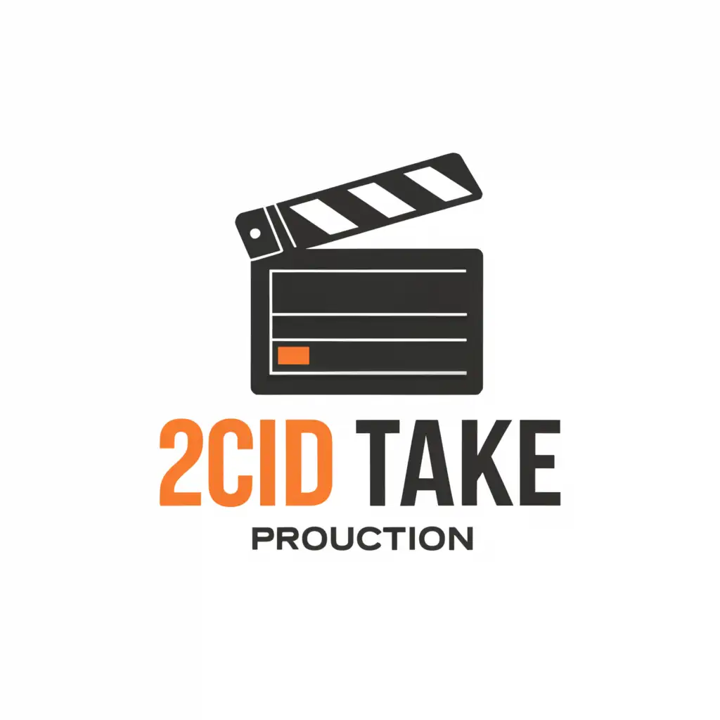 LOGO-Design-For-2nd-Take-Production-Cinematic-Logo-with-Movie-Clip-Symbol-on-Clear-Background