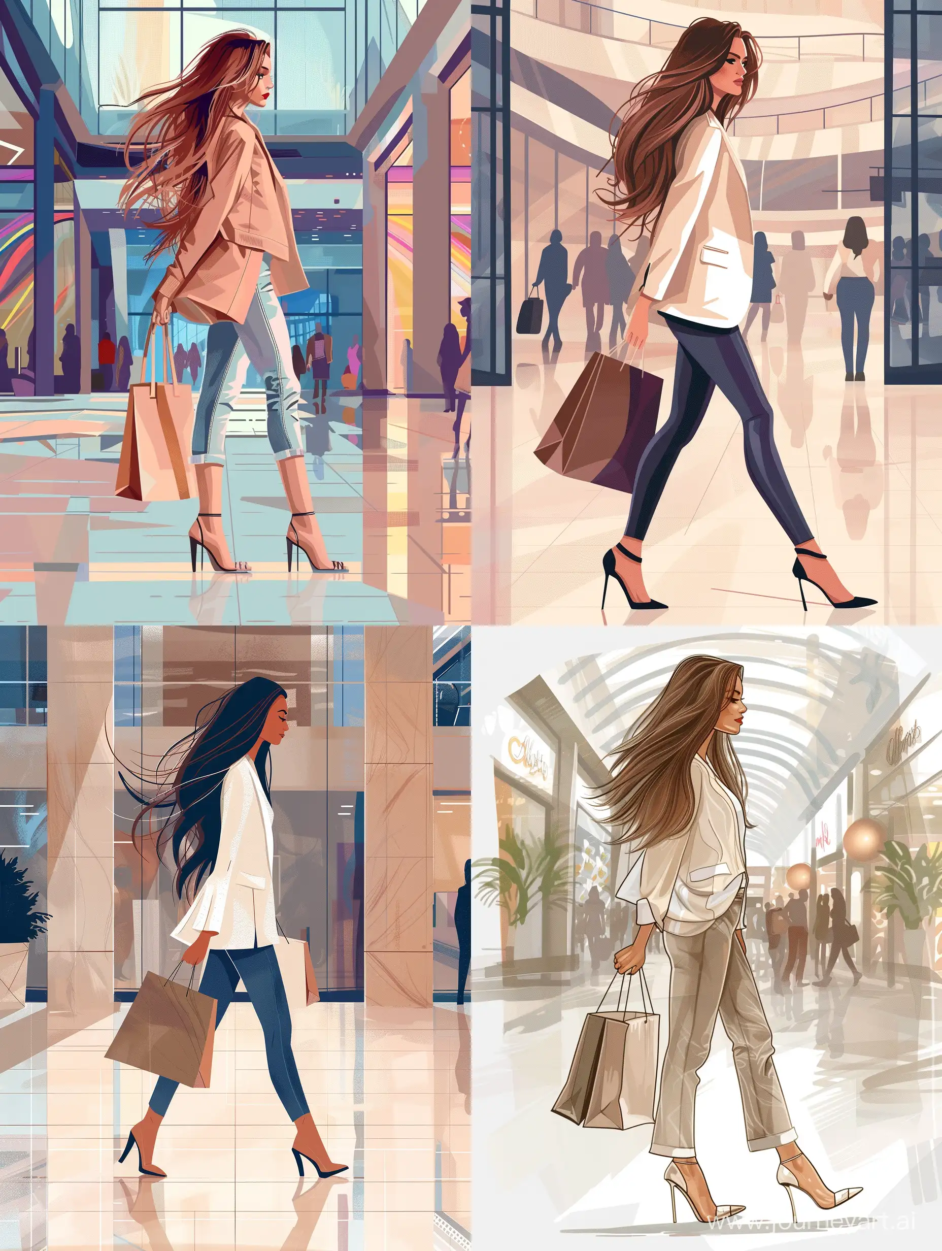 Stylish-Woman-Shopping-in-Luxurious-Attire-with-Bags