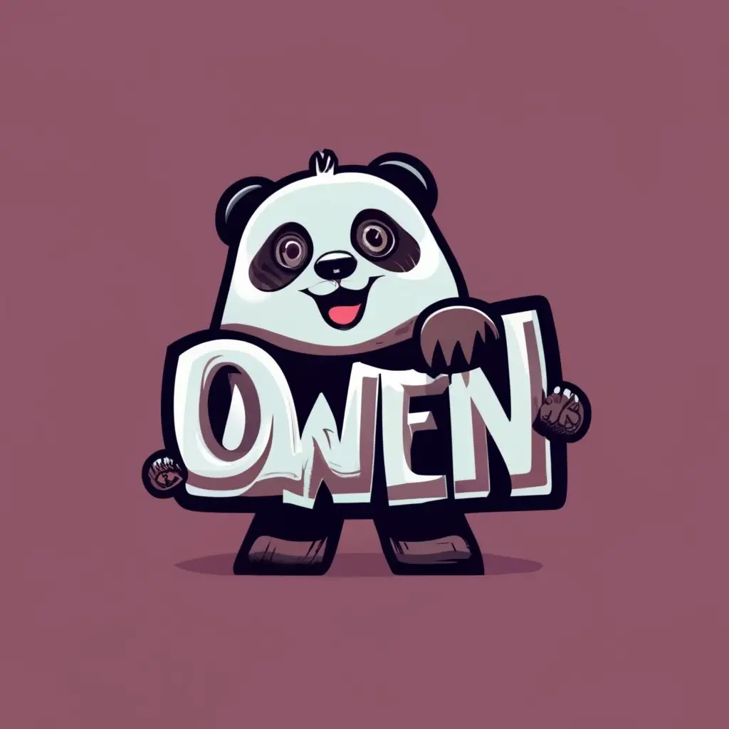 logo, panda, with the text "Owen", typography, be used in Technology industry