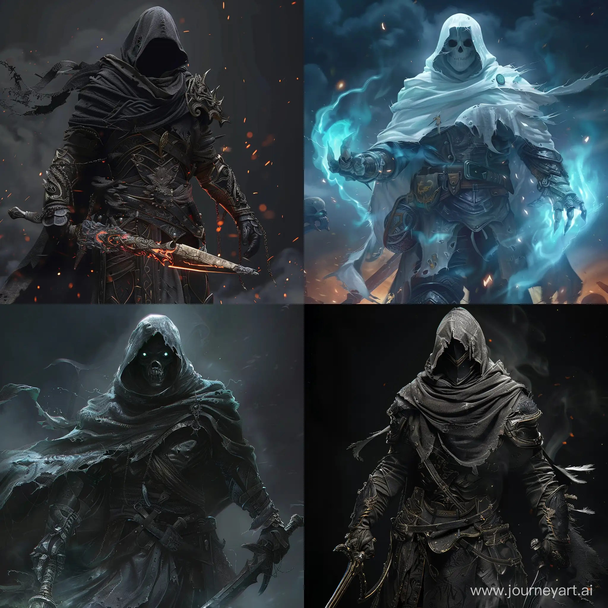 fantasy dark ghost warrior in style game disciples 2
