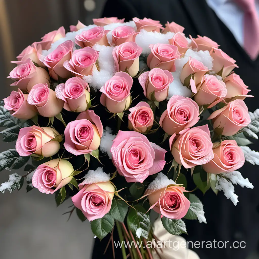 Elegant-LongStemmed-Pink-Roses-with-Sparkling-Snowflakes