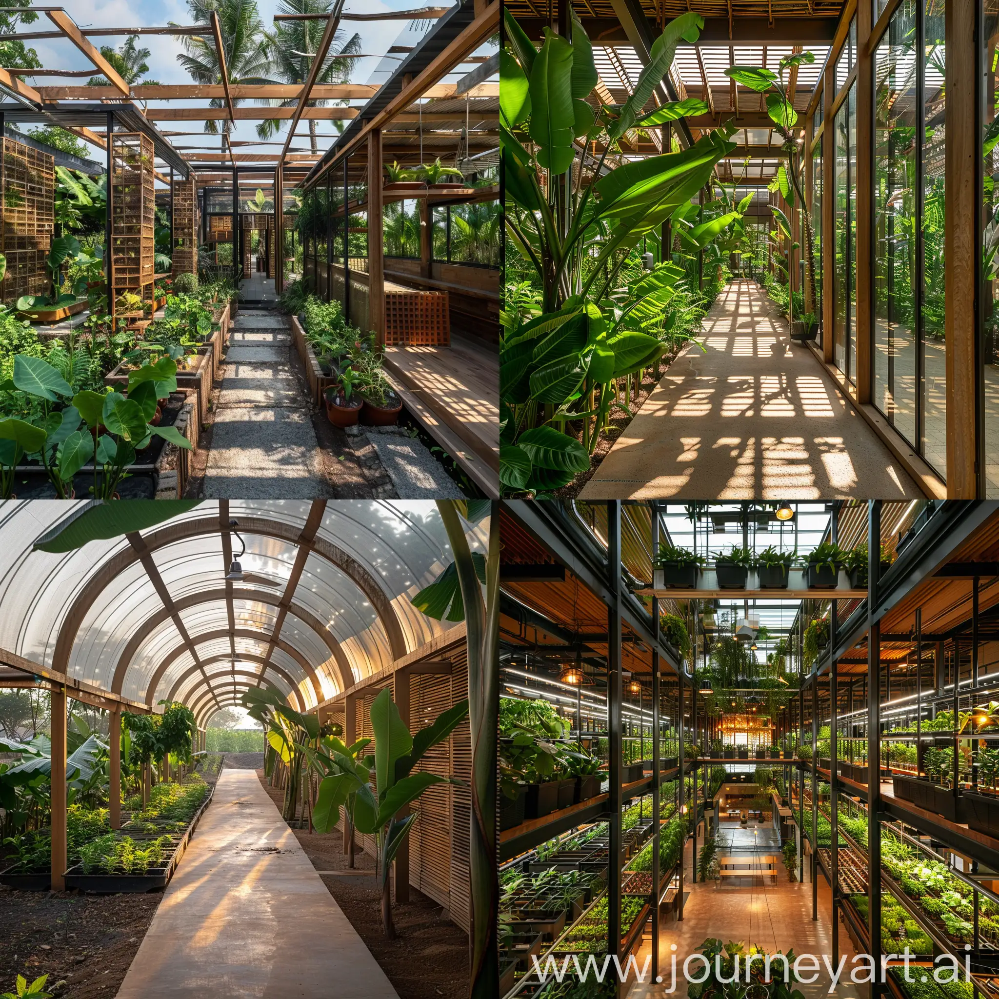 sustainable space with plantations