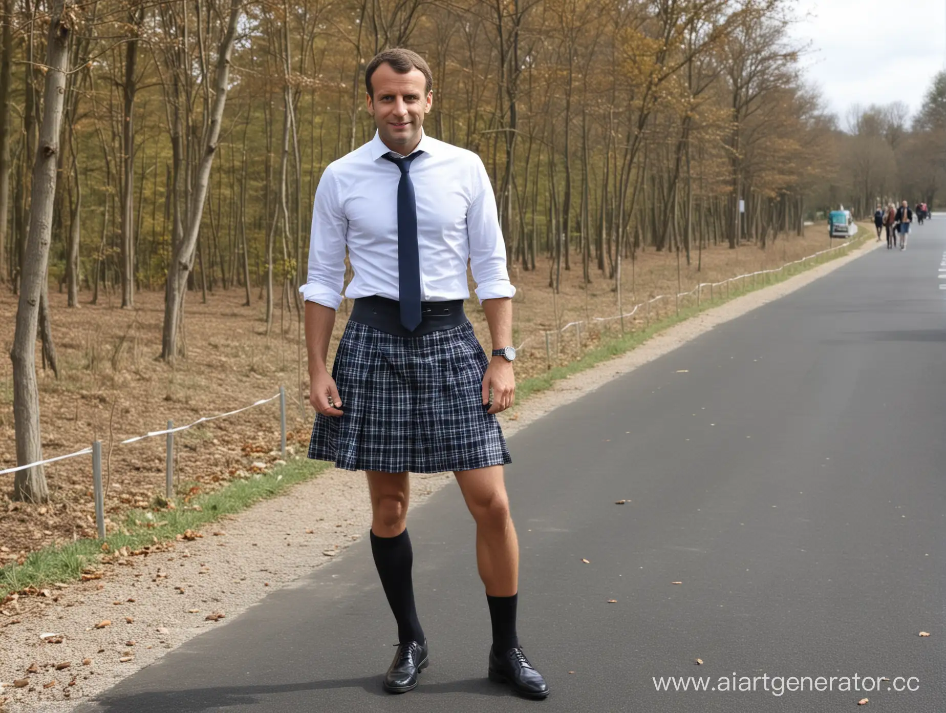 Emmanuel-Macron-Wearing-Traditional-Skirt-in-Cultural-Representation