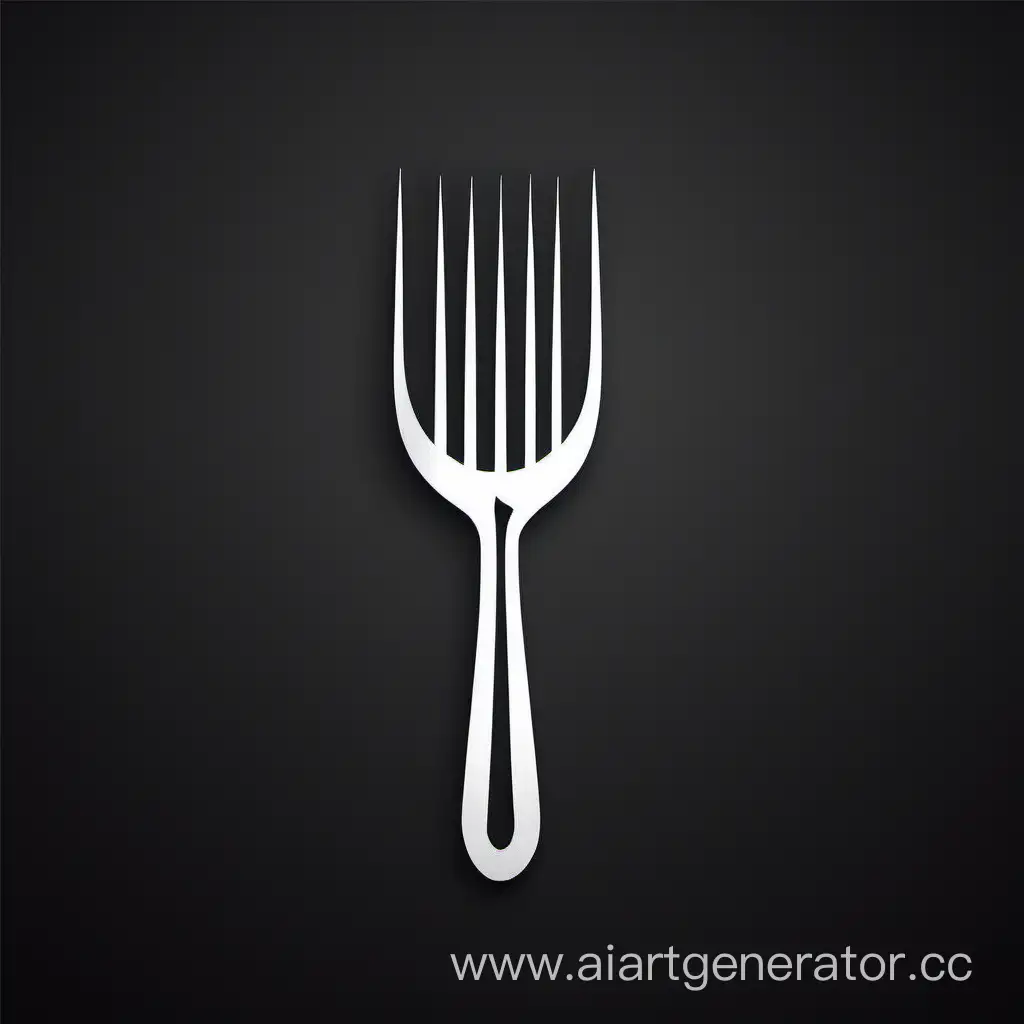Monochrome-Fork-Logo-on-Black-Background