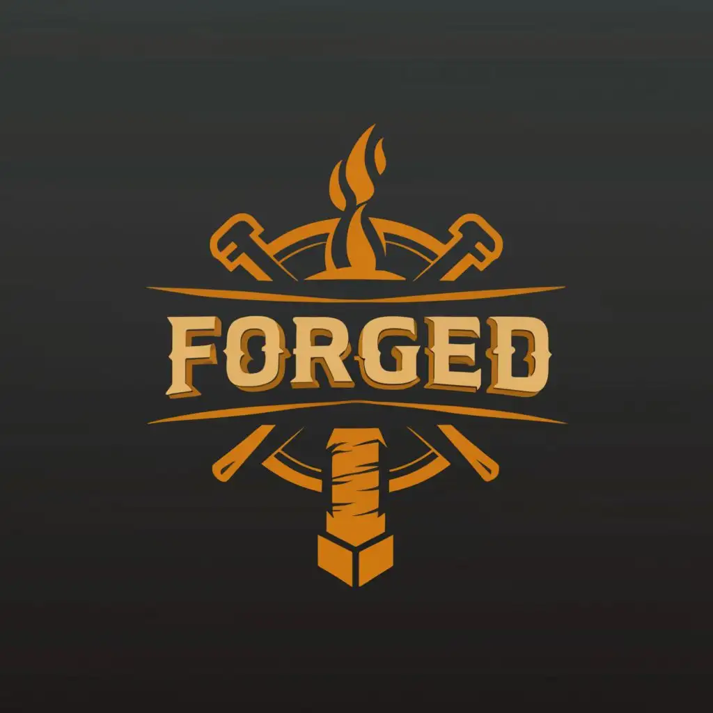 a logo design,with the text "FORGED", main symbol:hot metal,Moderate,clear background