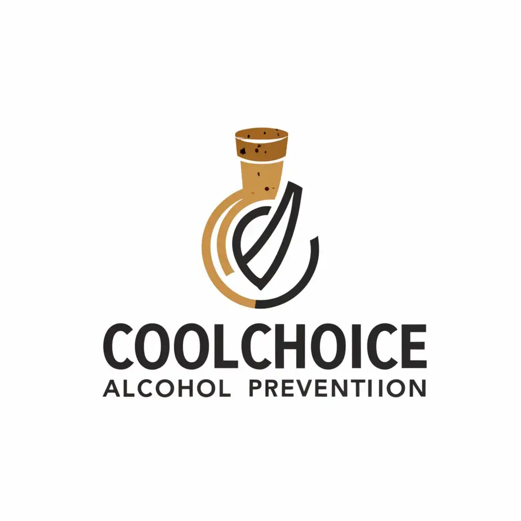 a logo design,with the text "Coolchoice Alcohol Prevention", main symbol:Bottle,Moderate,clear background