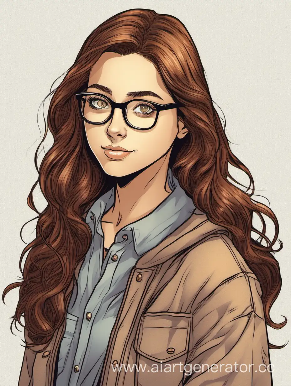 Casually-Elegant-Woman-with-ChestnutBrown-Hair-and-Glasses