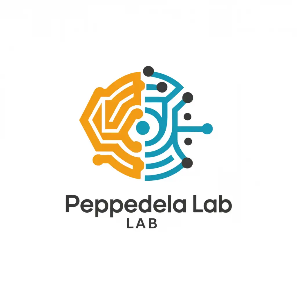 a logo design,with the text "PeppeDella LAB", main symbol:I would like to be a stylist symbols as it should represented a connection between IT and a marketing agency,complex,be used in Technology industry,clear background