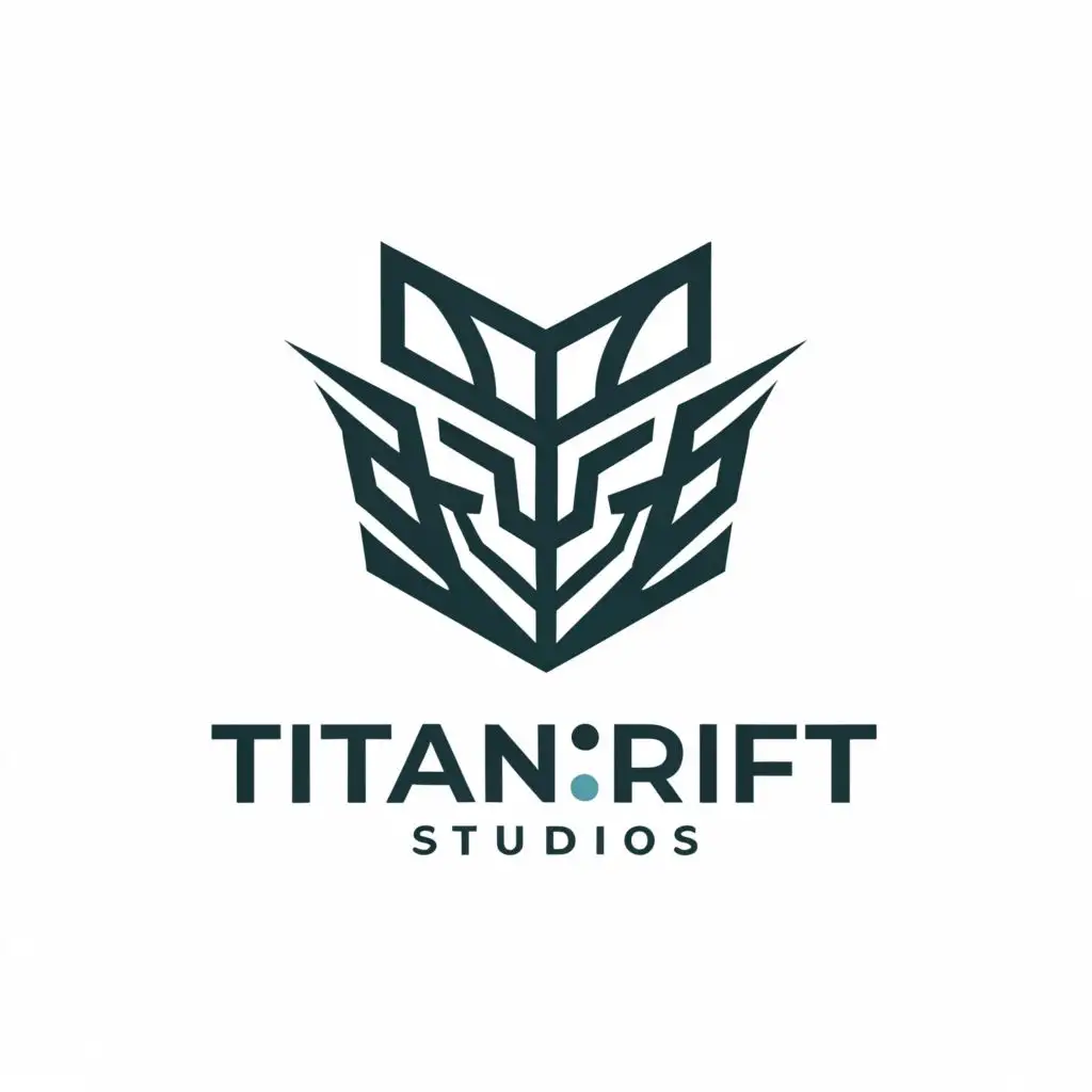 a logo design,with the text "TitanRift Studios", main symbol:Titan,Moderate,be used in Technology industry,clear background
