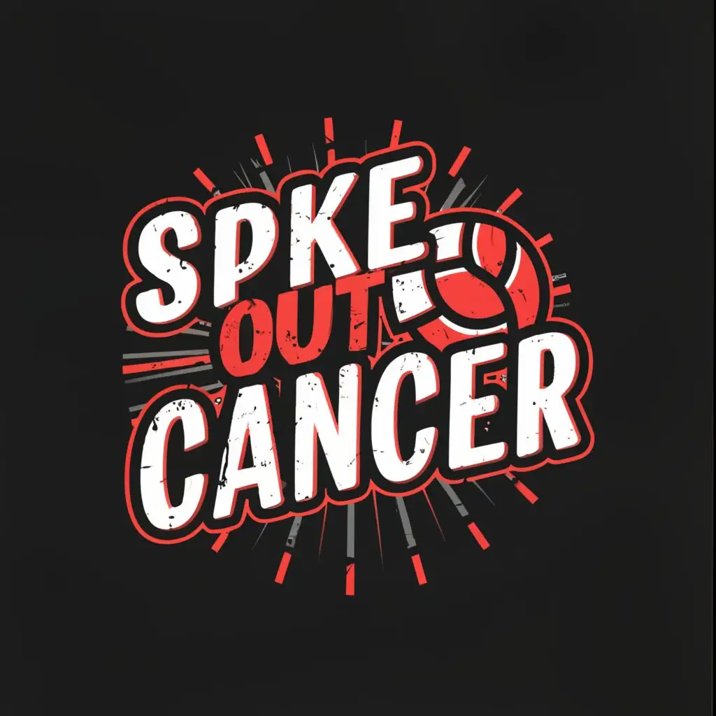 LOGO-Design-for-Spike-Out-Cancer-Bold-Typography-in-Sports-Fitness-Theme