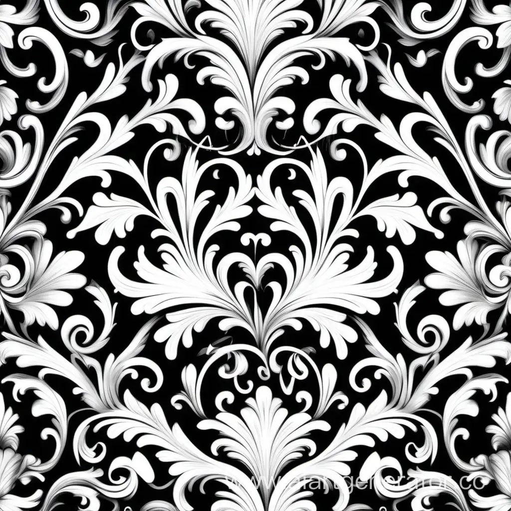 Floral-Baroque-Movement-Elegant-Black-and-White-Vector-Illustration