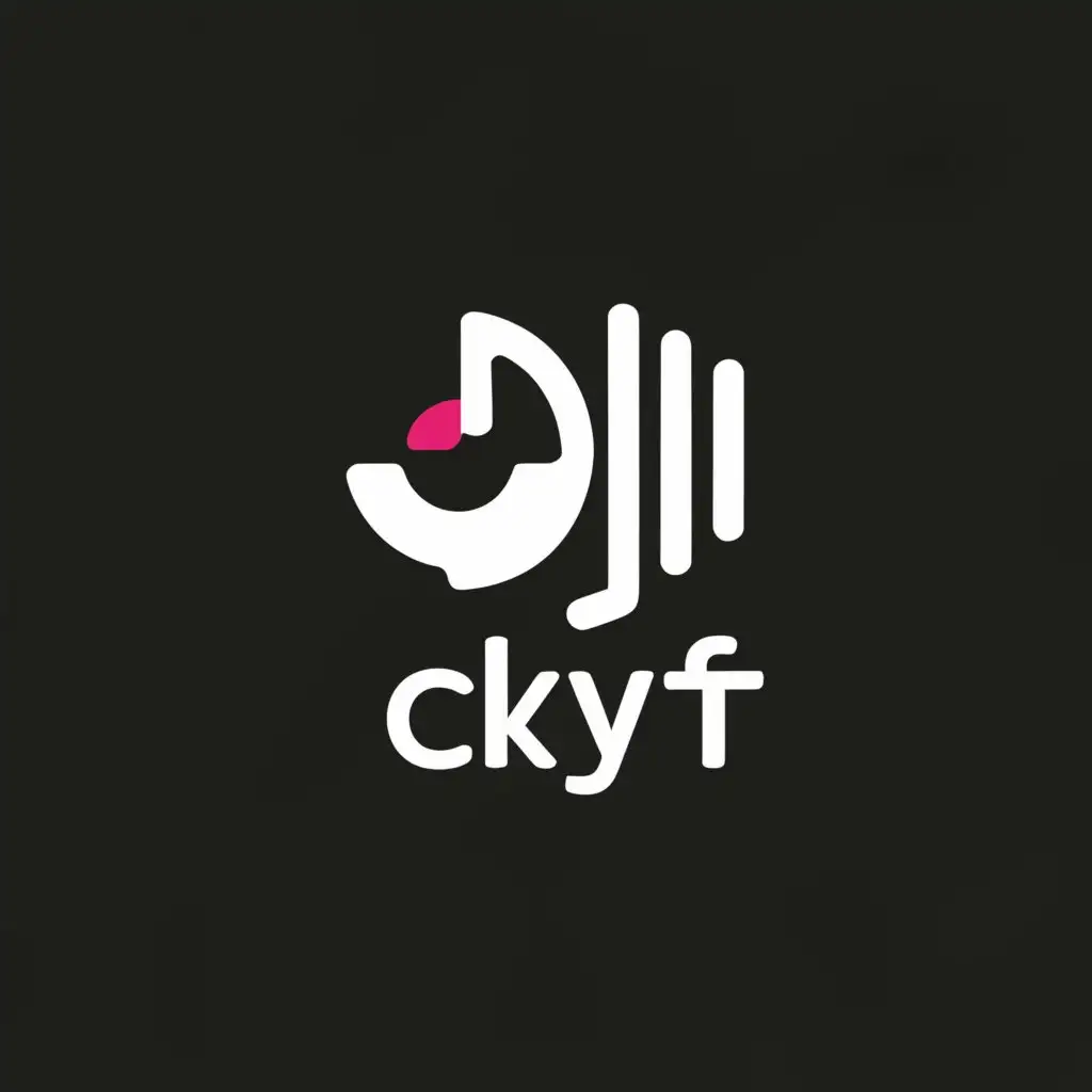 a logo design,with the text "ckyf", main symbol:Dj,Minimalistic,be used in Entertainment industry,clear background