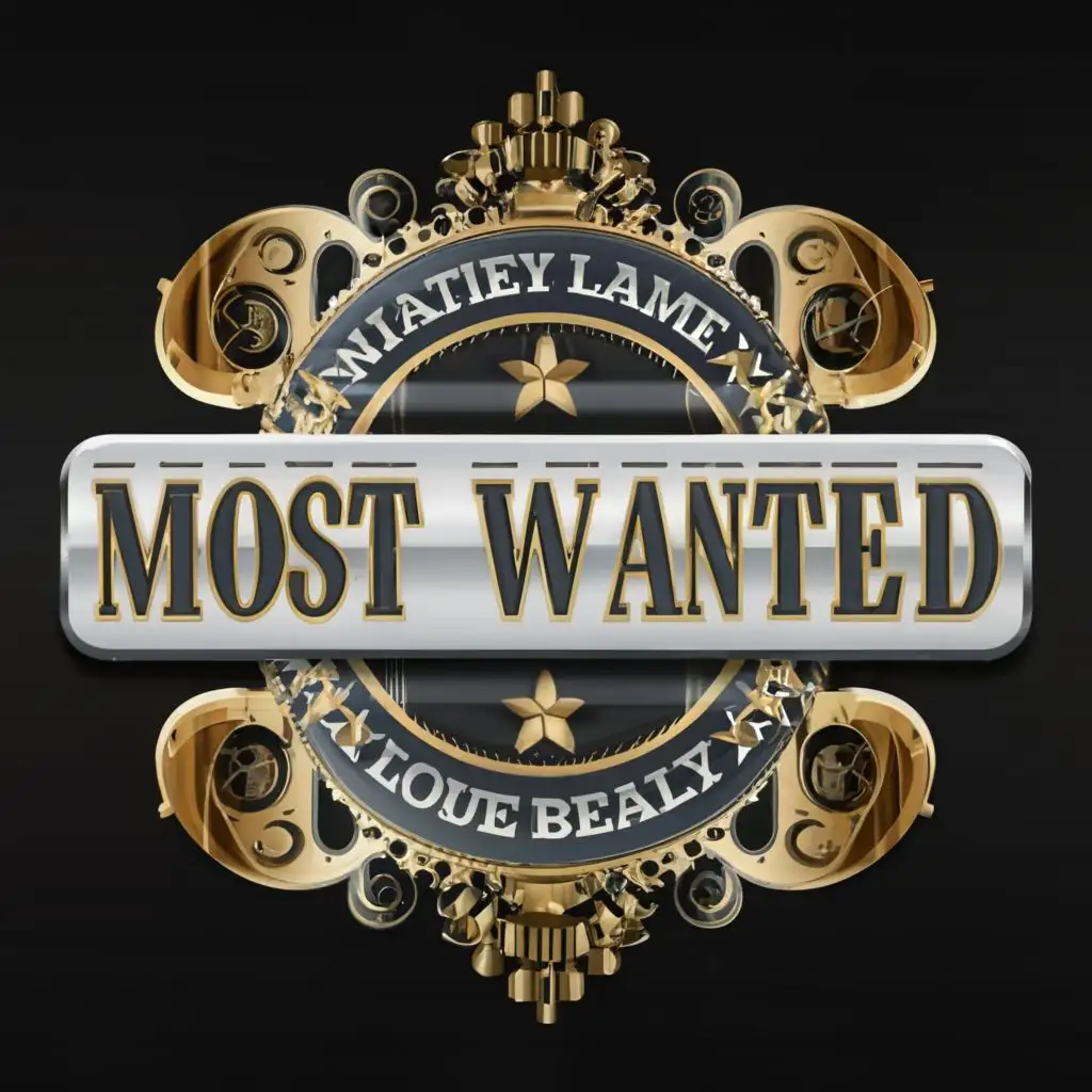logo, HAND CUFF., with the text "MOST WANTED", typography