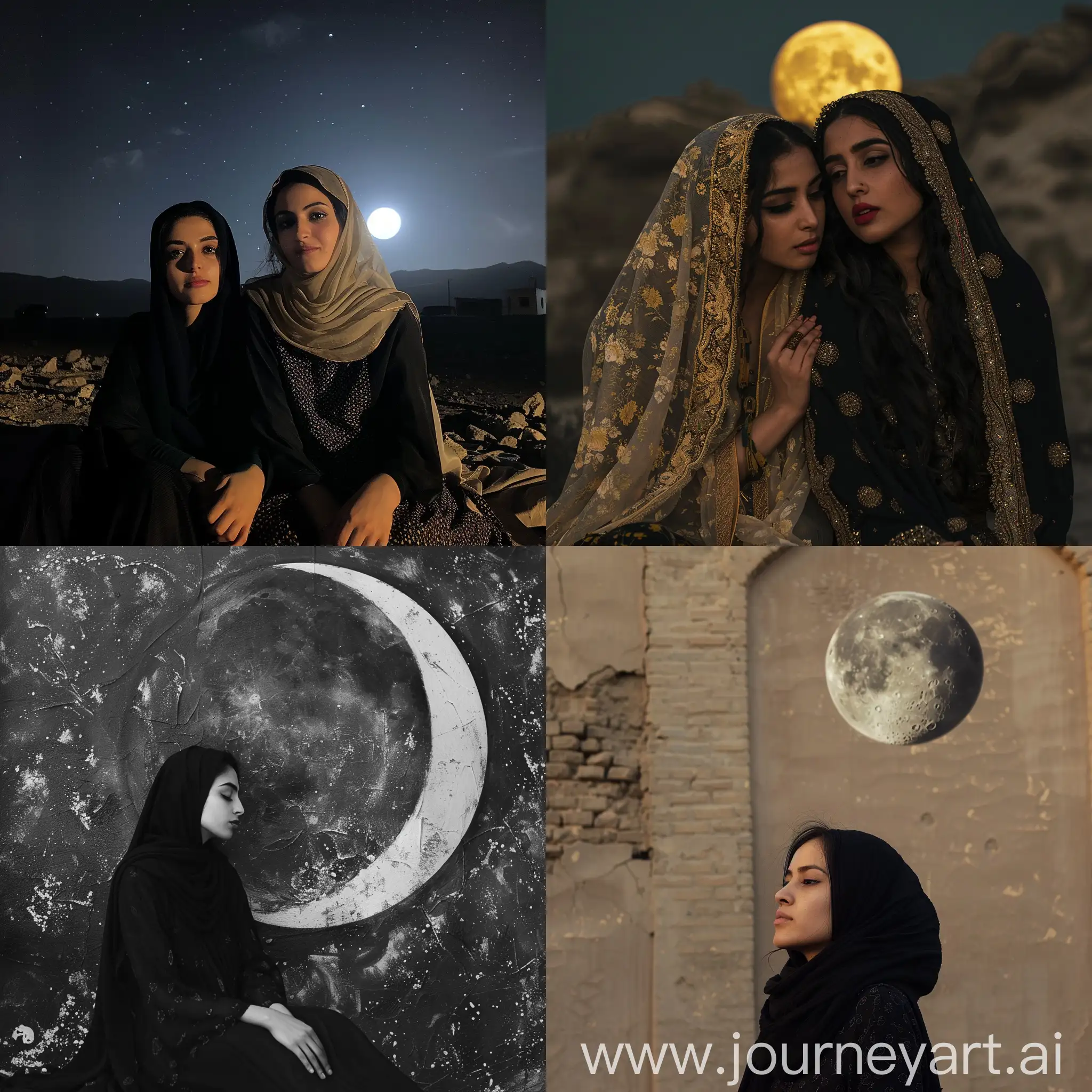 Reyhaneh and moon
