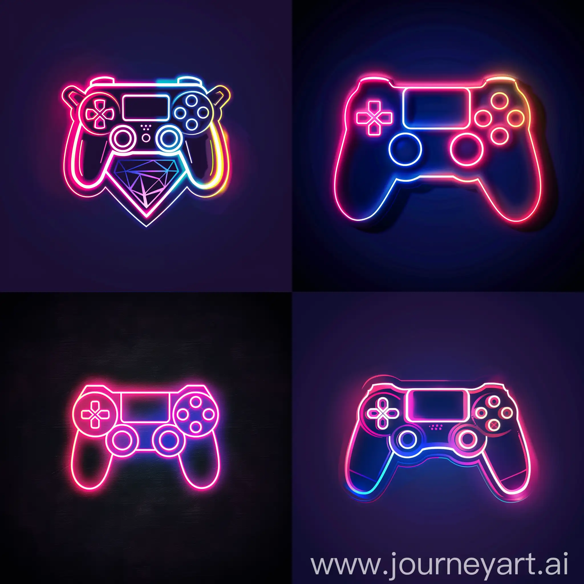 gaming logo with neon style