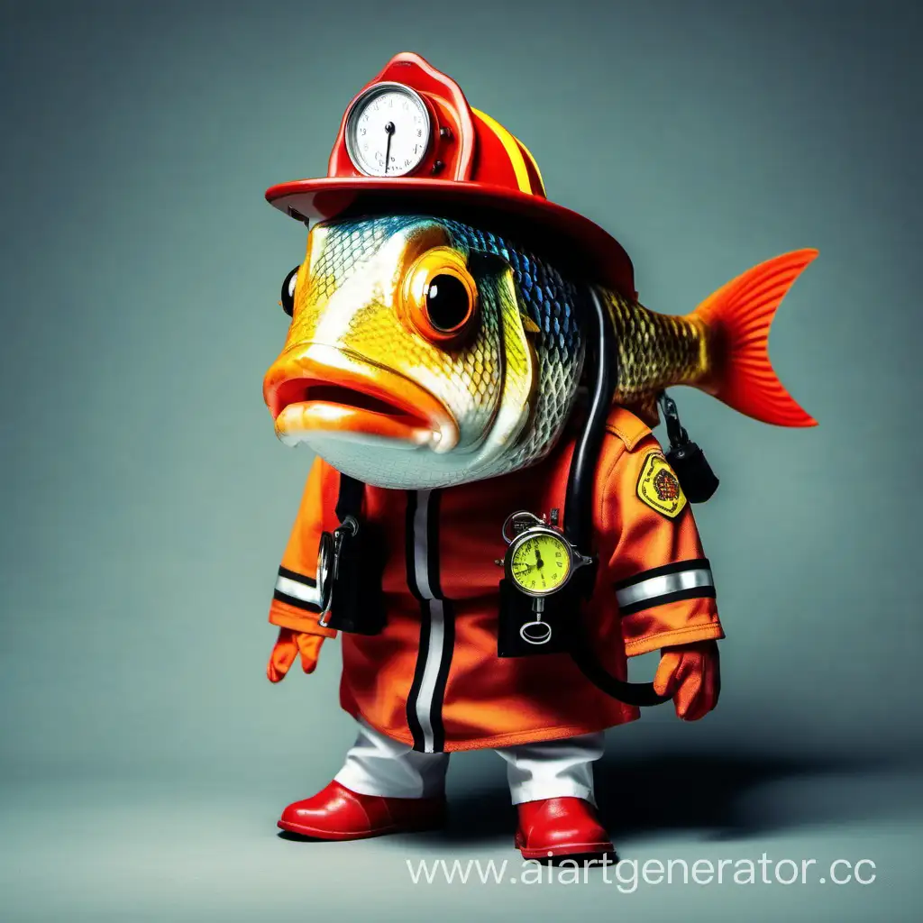 рыба в костюме пожарного