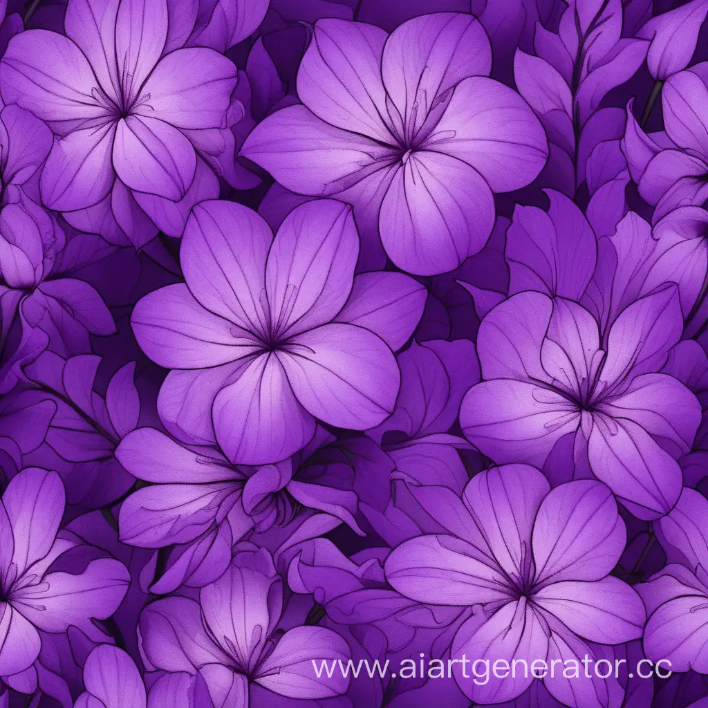 Vibrant-Purple-Flowers-Blossoming-in-a-Serene-Garden