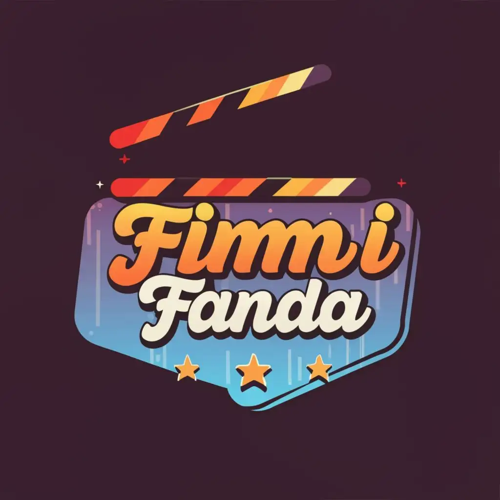 logo, movies, with the text "Filmi fanda", typography, be used in Entertainment industry