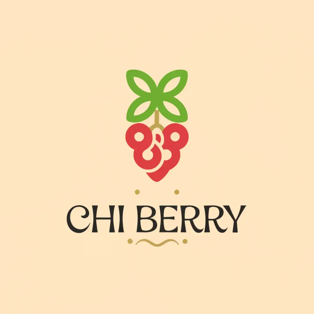 LOGO-Design-For-Chi-Berry-Elegant-Jewelry-with-Berry-Symbol-and-Sparkle-on-Clear-Background