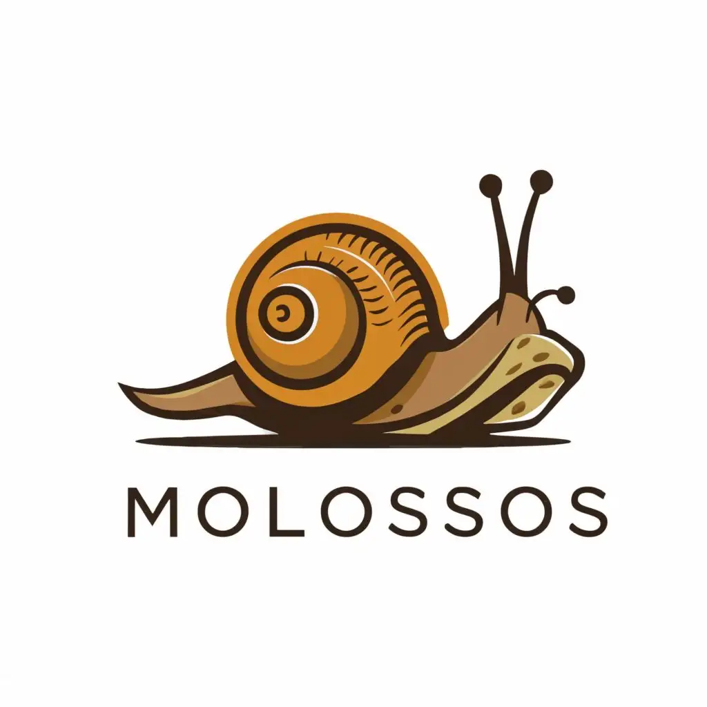 logo, snail, with the text "Molossos", typography