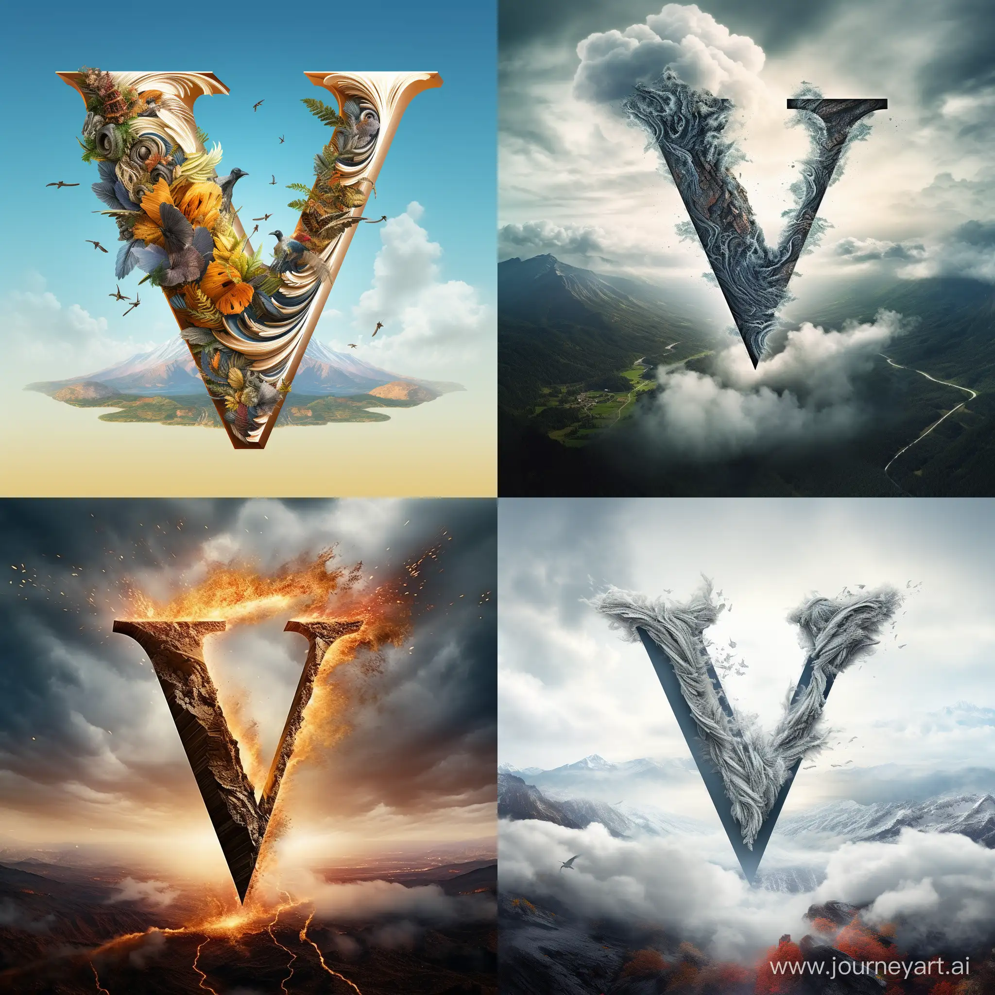 Stylized-Letter-V-Embracing-the-Wind-Epic-Airthemed-Artwork