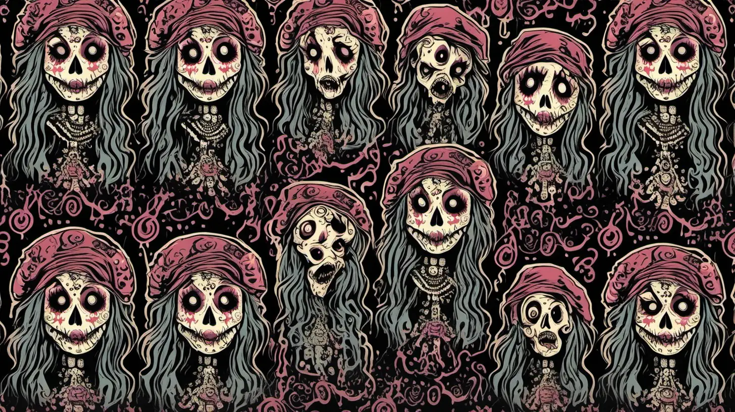 Eerie Gypsy Pattern Unveils Dark Horrors