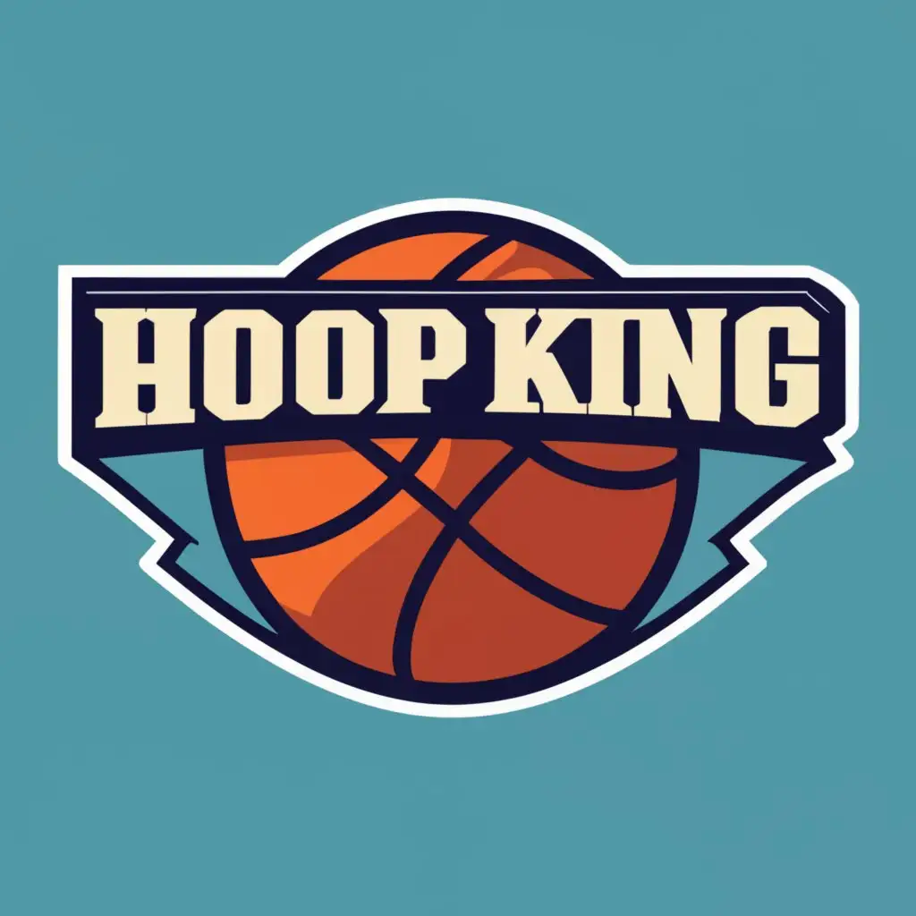 logo, Basketball, with the text "HoopKing", typography