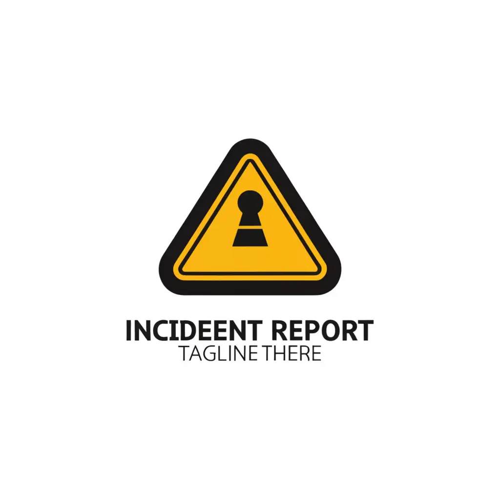 a logo design,with the text "incident report", main symbol:warning bandge,Moderate,be used in Construction industry,clear background