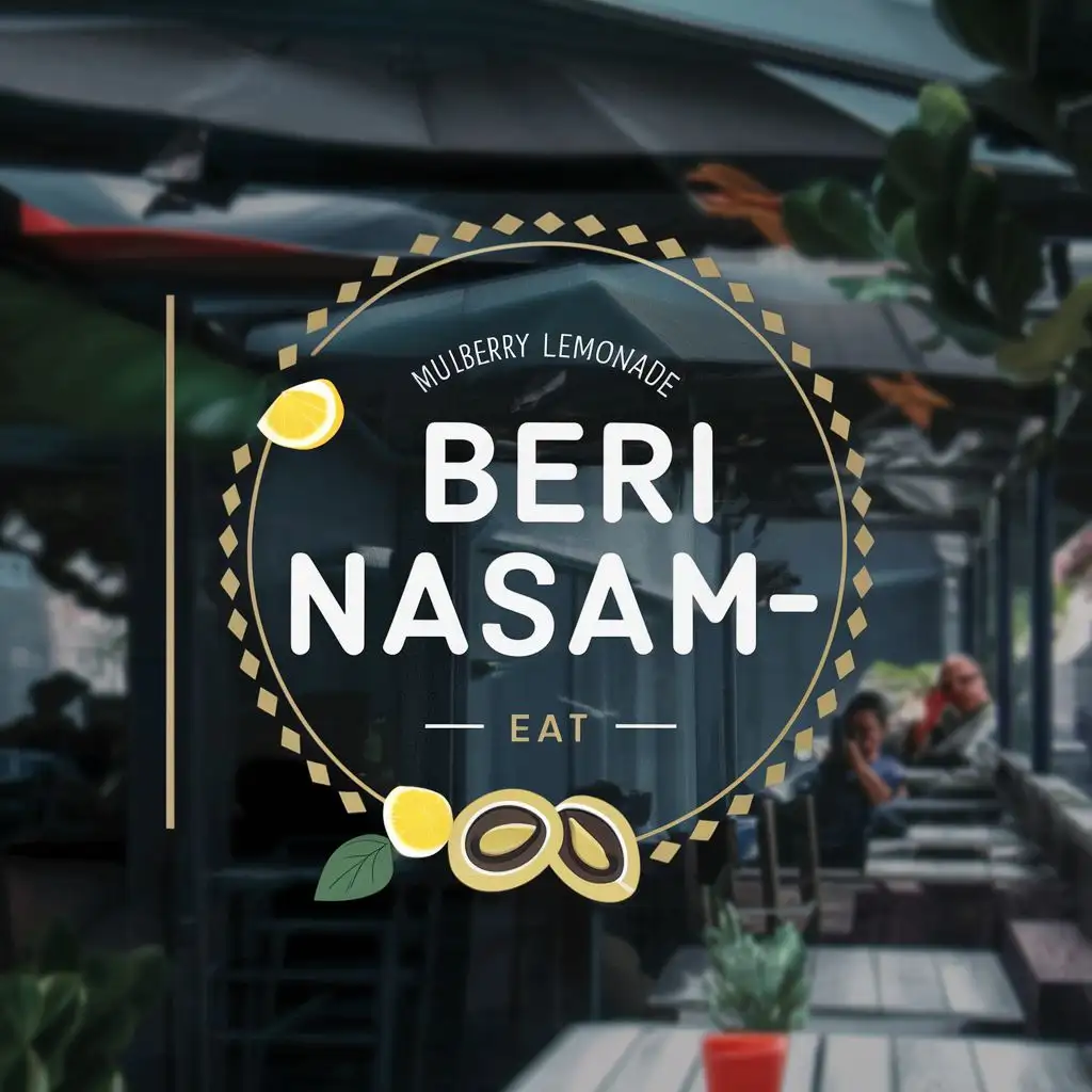 logo, turkish delight, mulberry lemonade, with the text "beri nasam-eat", typography, be used in Restaurant industry