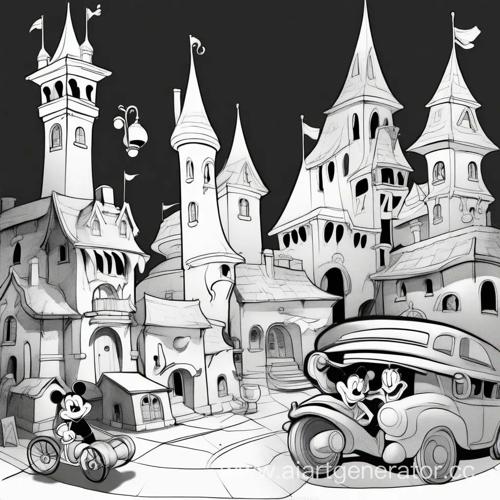 Classic-Black-and-White-Cartoon-in-the-Style-of-Old-Disney
