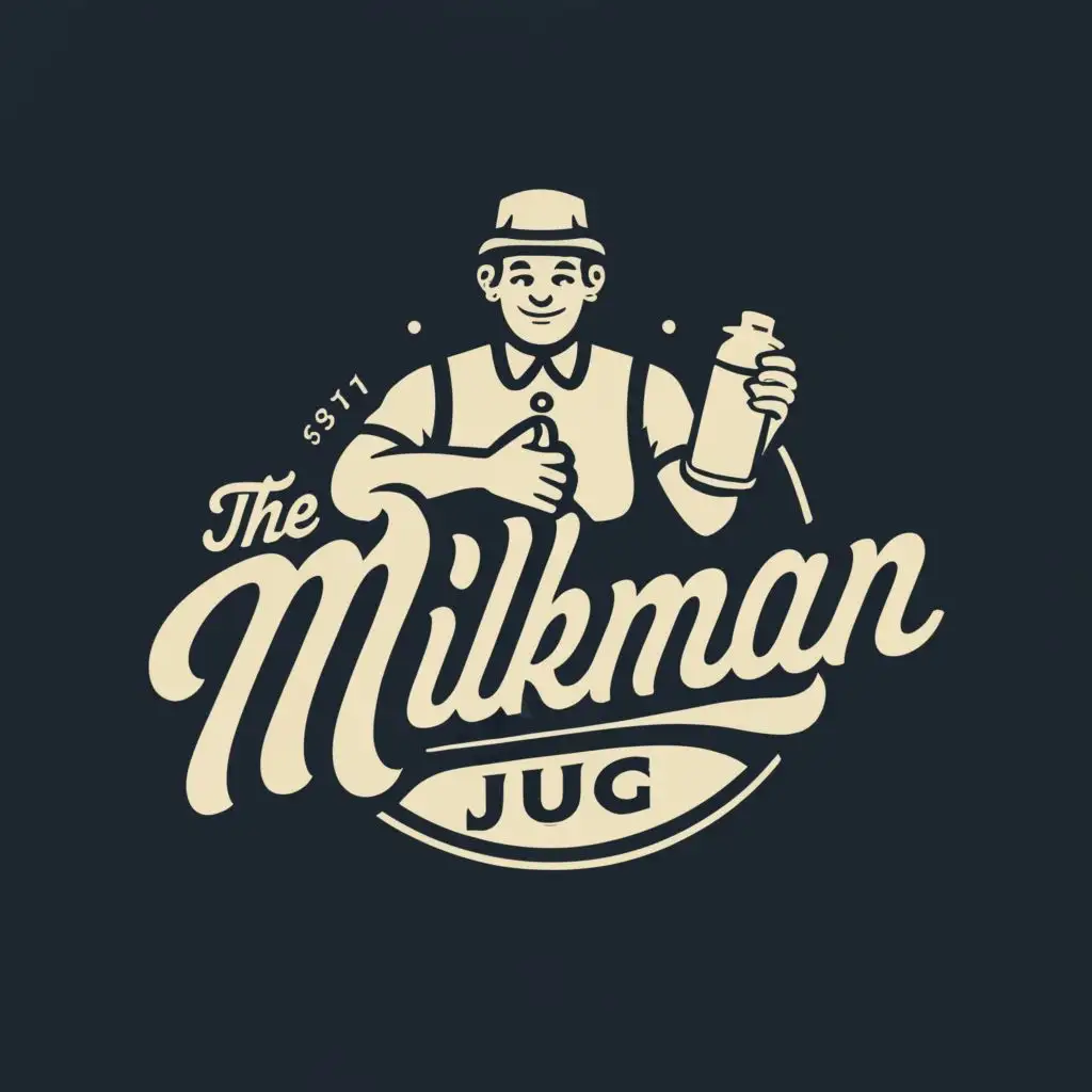 LOGO Design For Milkman Classic Typography and Jug Symbolism for Events ...