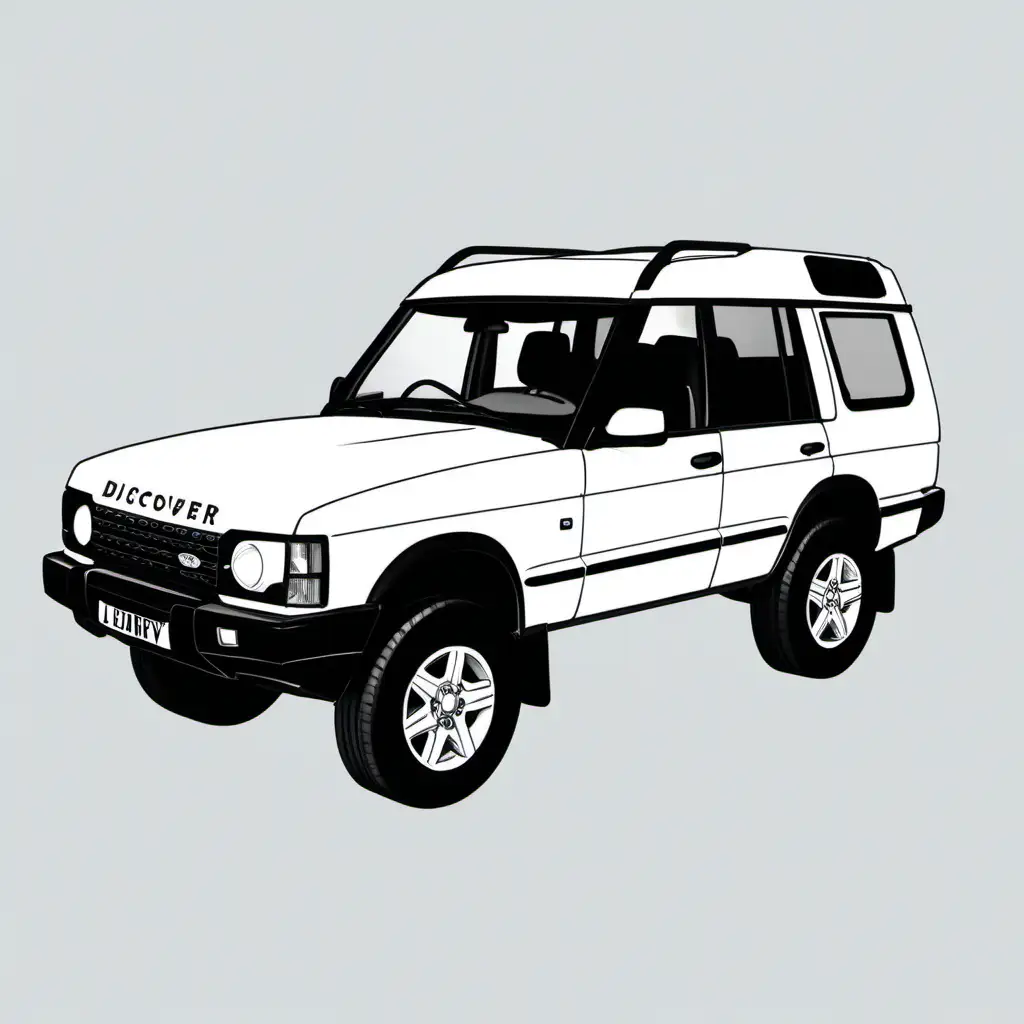 OffRoad Adventure Illustration of a Land Rover Discovery 1