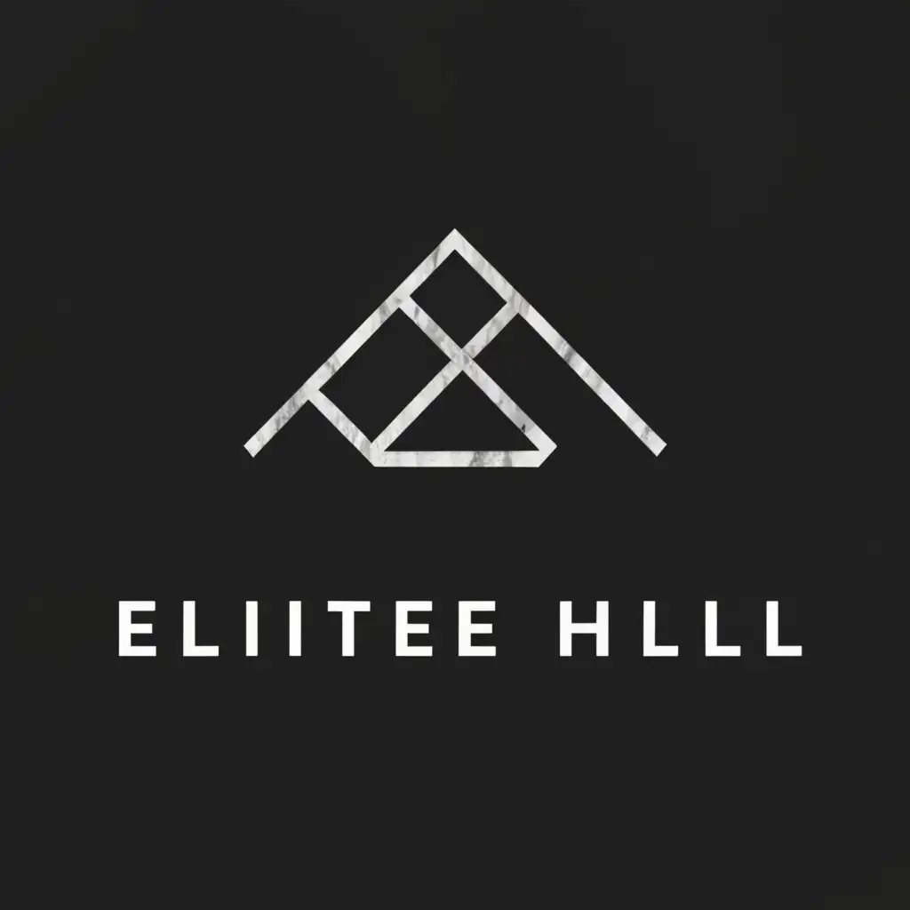 a logo design,with the text "Elite Hill", main symbol:black marble,Moderate,be used in Entertainment industry,clear background