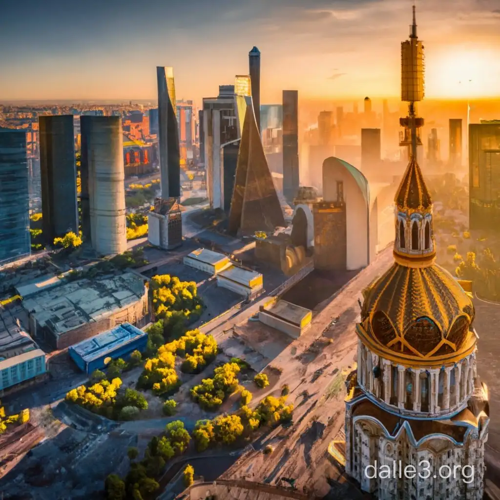 Futuristic Skyline of Moscow in 2050 | Dalle3 AI