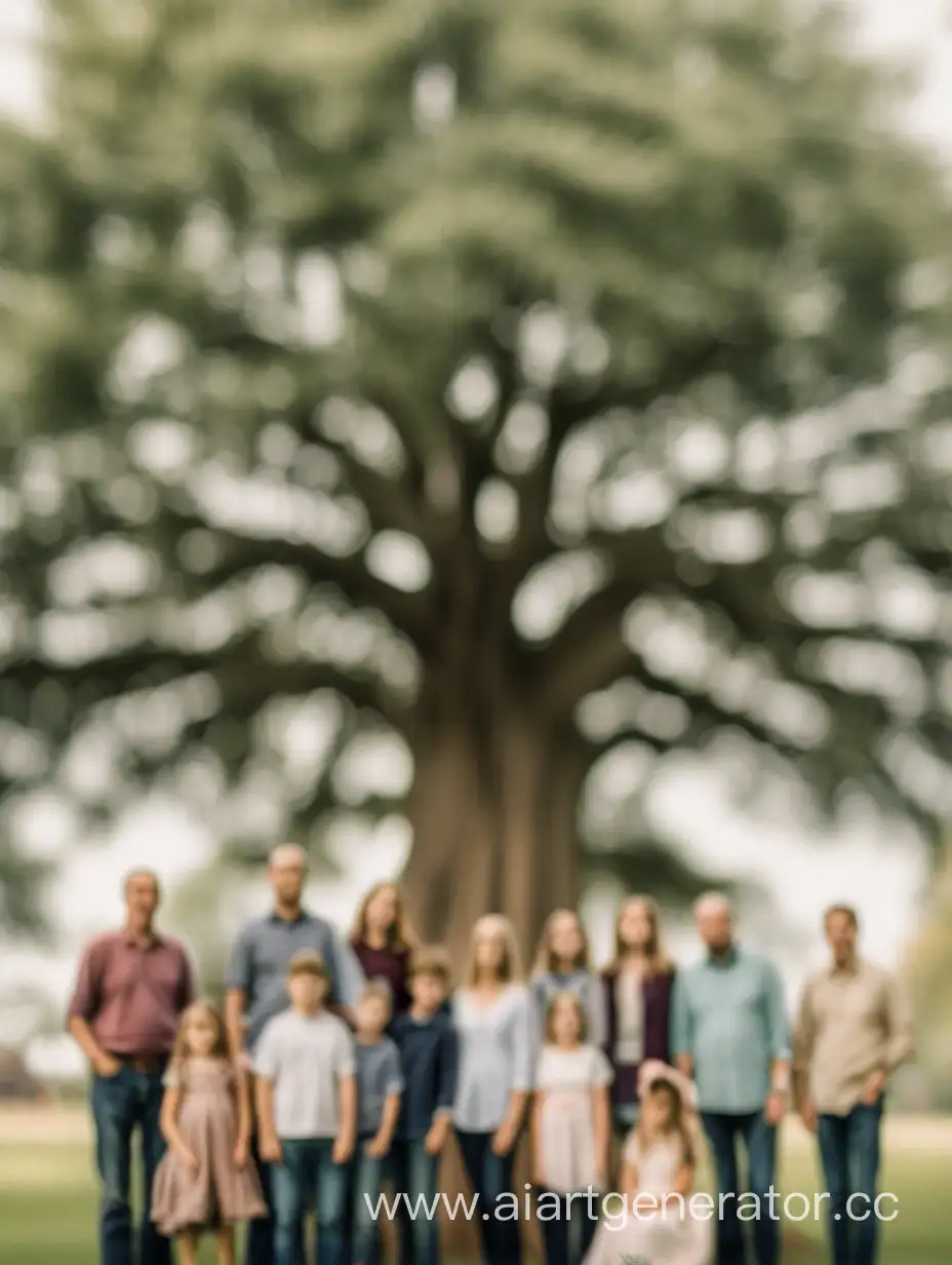 Blurred-Large-Family-Tree-in-Nature