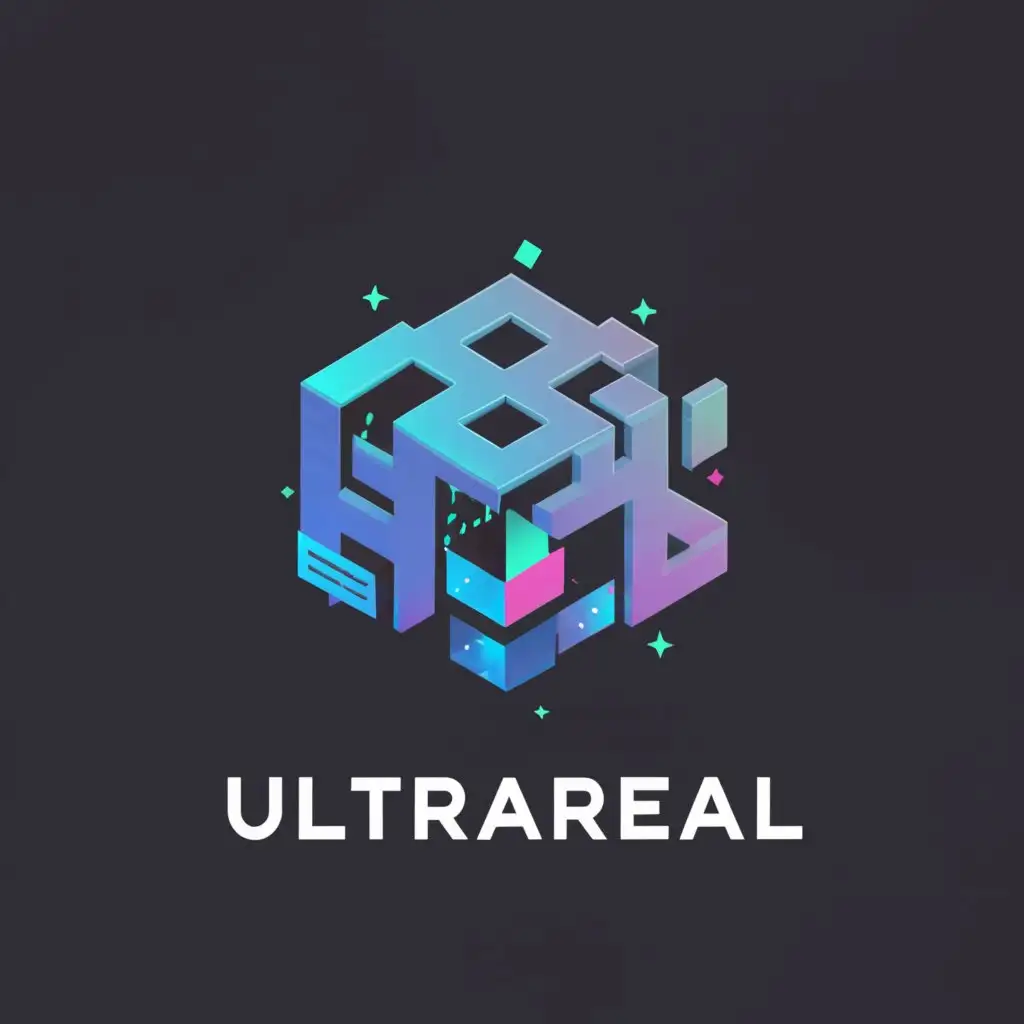 LOGO-Design-For-UltraReal-MinecraftInspired-3D-Logo-on-a-Clear-Background