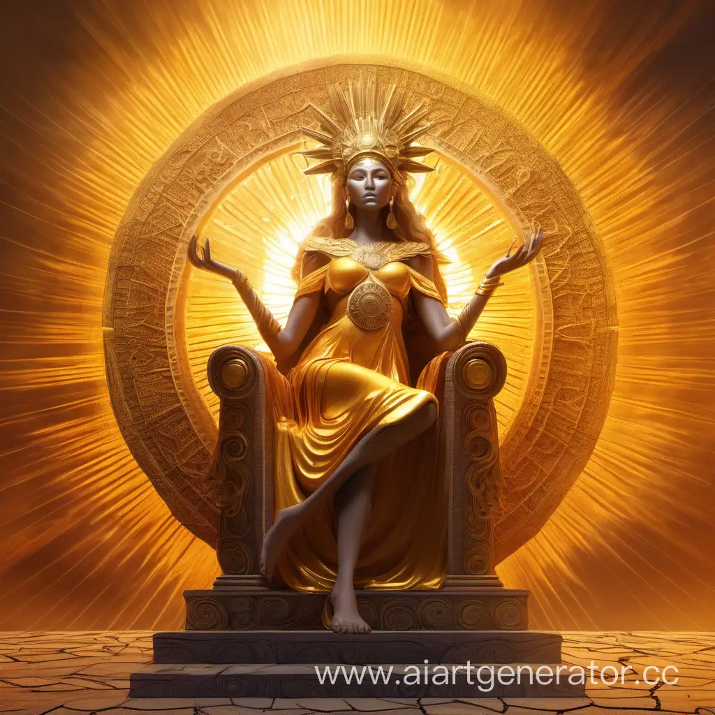 Богиня солнца на троне