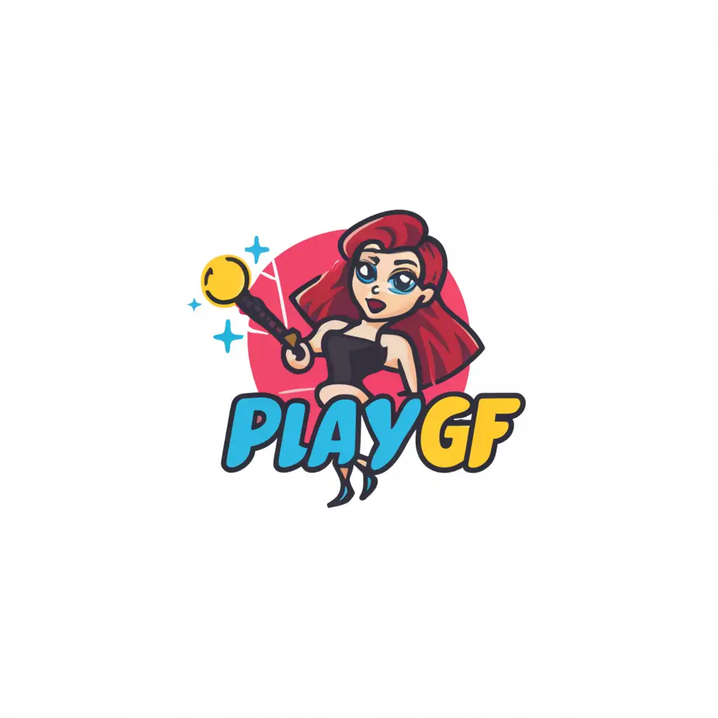 LOGO-Design-for-PlayGF-Short-Skirt-Cam-Girl-Theme-with-a-Clean-Background